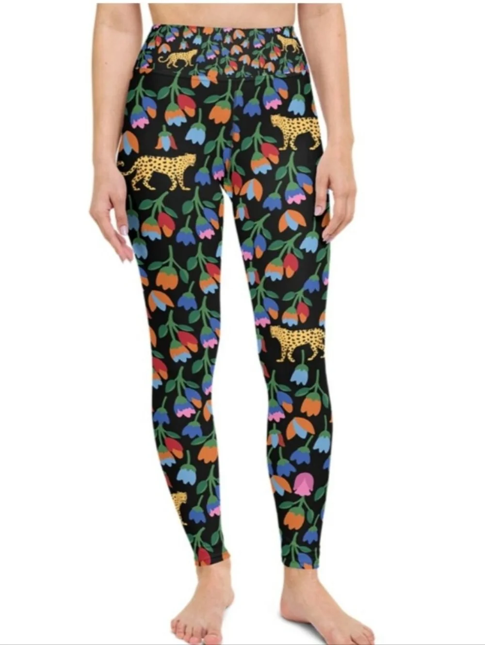 💘 Jessie Zhao New York | HIGH WAIST YOGA LEGGINGS IN JUNGLE NIGHT - Picture 2 of 7